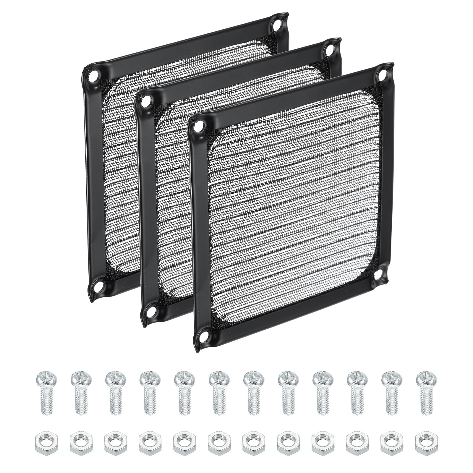 3 Pack 92mm Computer Fan Filter Grill Stainless Steel Mesh Dustproof Case Cover