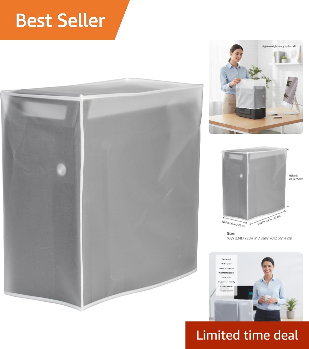 Stylish and Durable CPU Dust Cover - Protects Your PC with See-Through Design