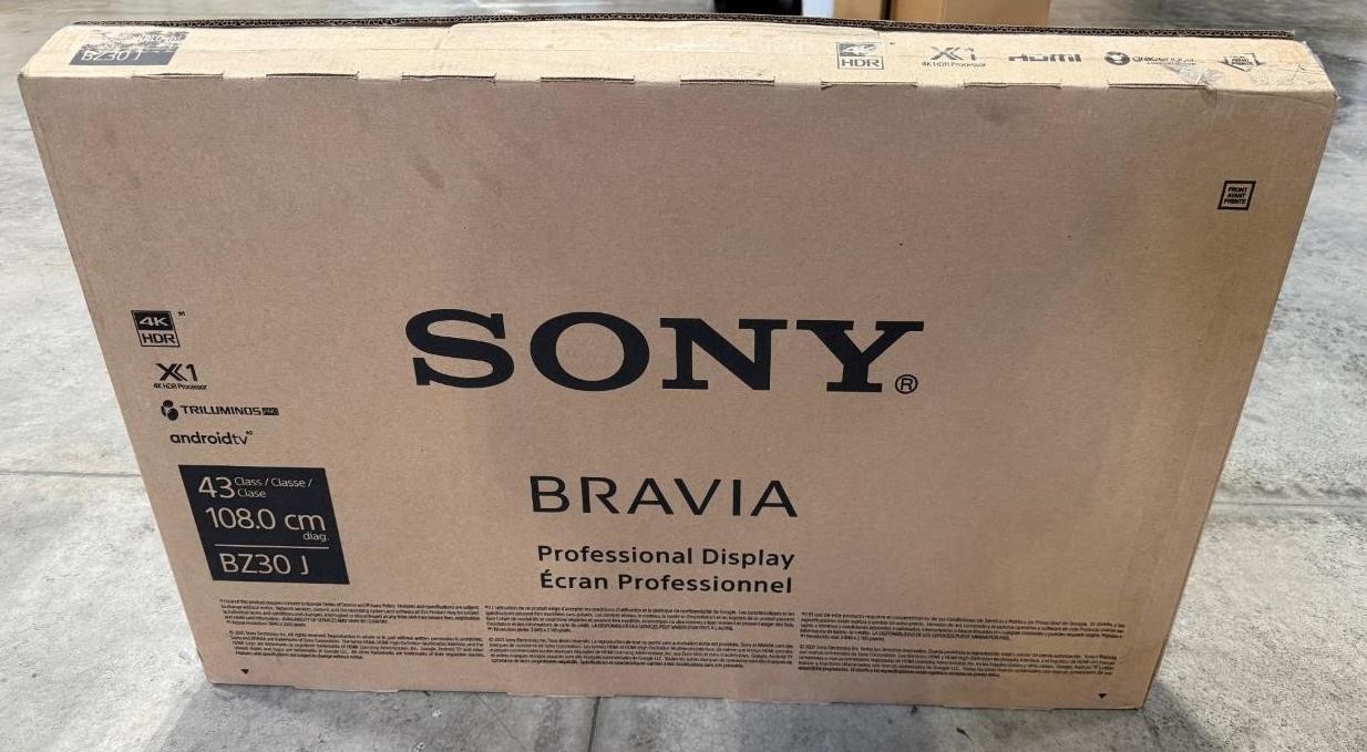 NEW Sony 43" BRAVIA 4K Ultra HD HDR Digital Signage Display FW-43BZ30J
