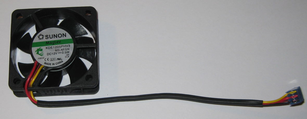 Sunon 50 mm Quiet Cooling Fan - 12 V - 10 CFM - 22 dB - KDE1205 Tach Output