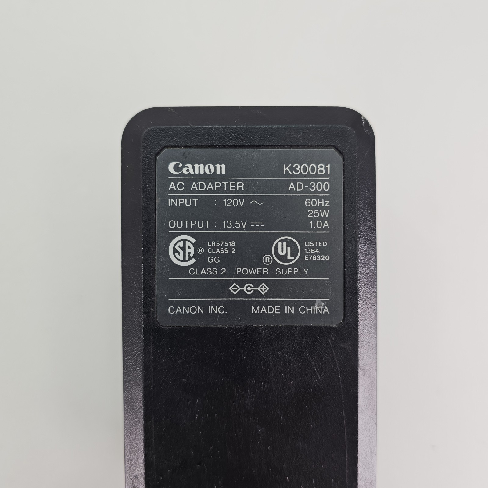 Canon K30081 AC Adapter AD-300 Input 120V Output 13.5V Printer Power Supply