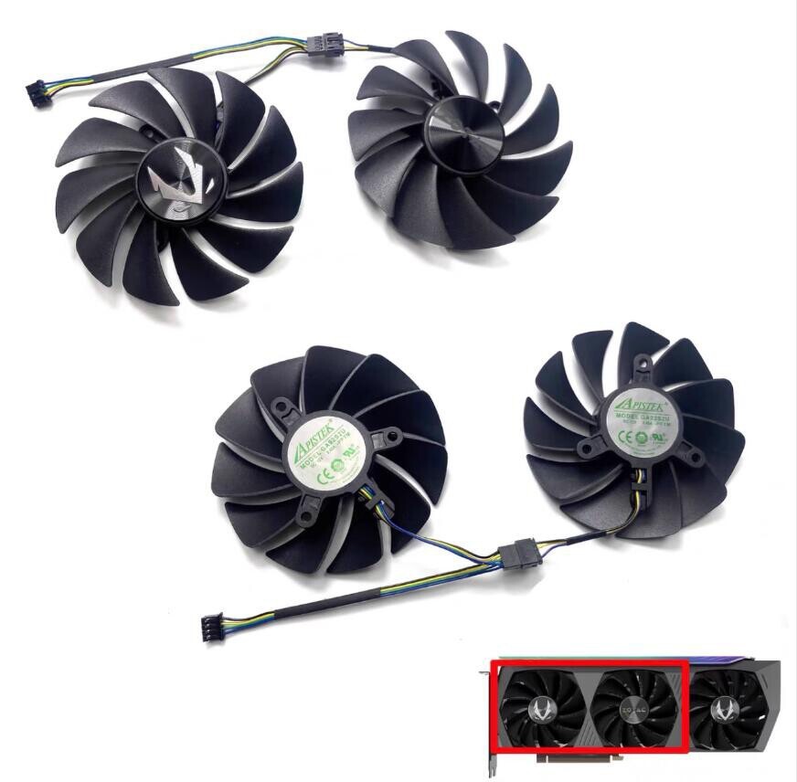 For ZOTAC RTX3090 30080ti 3080 3070ti AMP Graphics Card Cooling Fan GA92S2U New