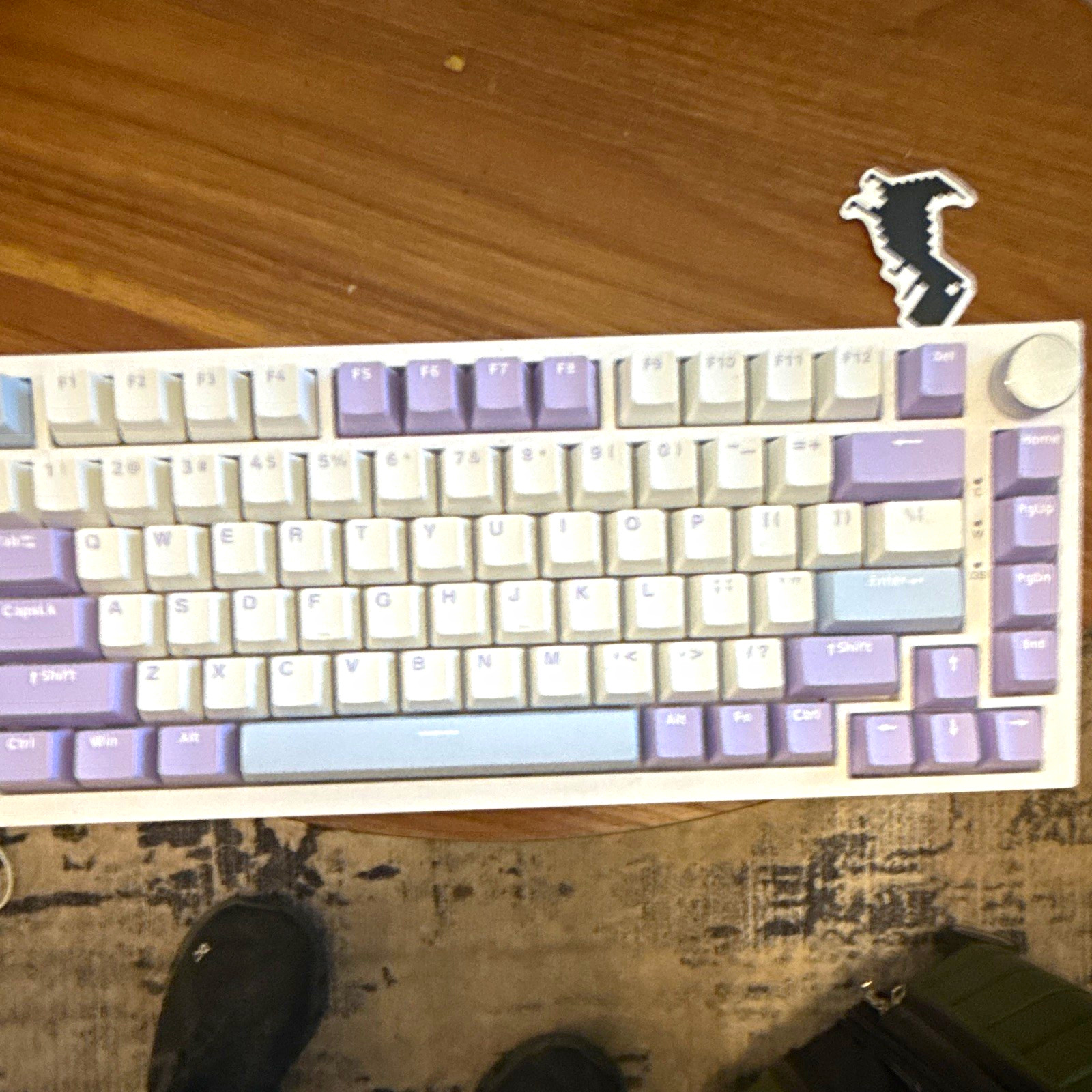 AJAZZ AK820 Mechanical Wired Illuminated Keyboard QWERTY White/Purple/Gray
