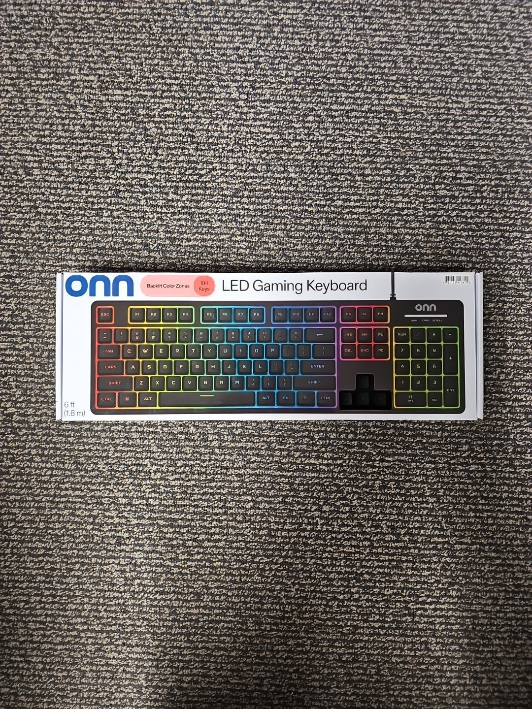 onn Wired LED Gaming Keyboard -  Backlit - Brand NEW in Package - Anti-Ghosting