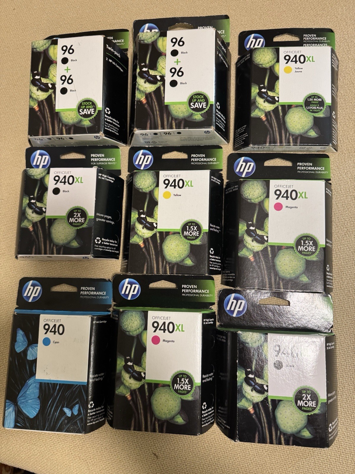 HP Ink Cartridges (9)