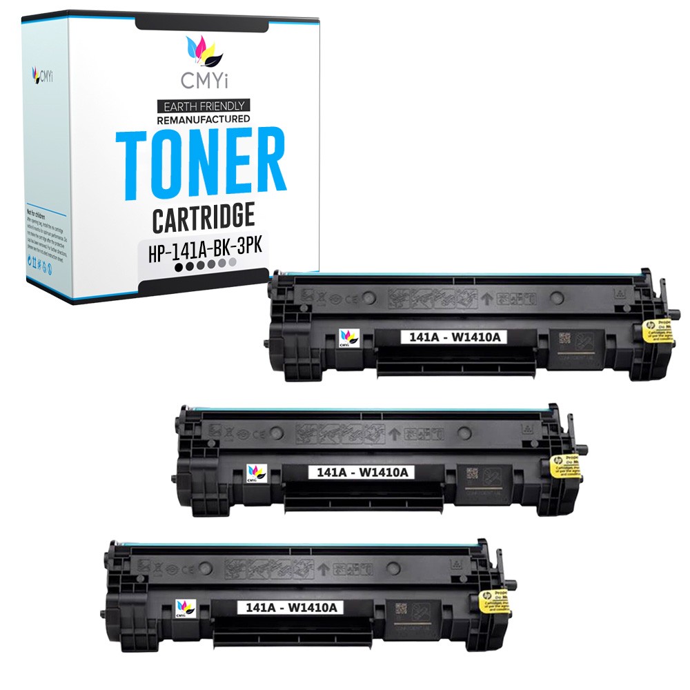 3-Pack CMYi Replacement Toner 141A Cartridges for HP LaserJet MFP M140a M140we