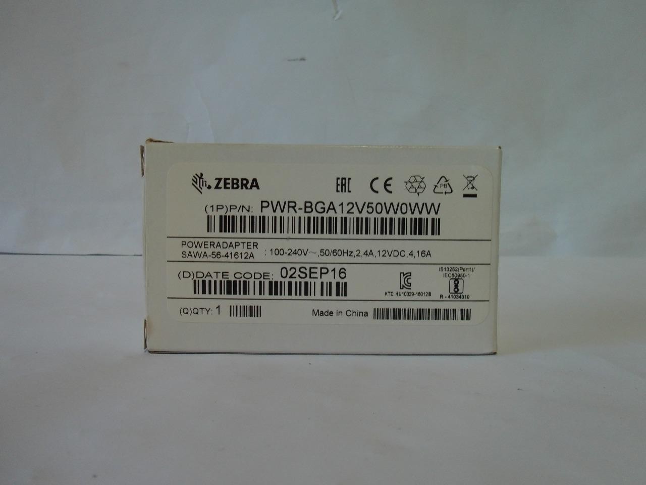 *New Open Box* Lot Of 10 Zebra PWR-BGA12V50W0WW Power Adapter SAWA-56-41612A