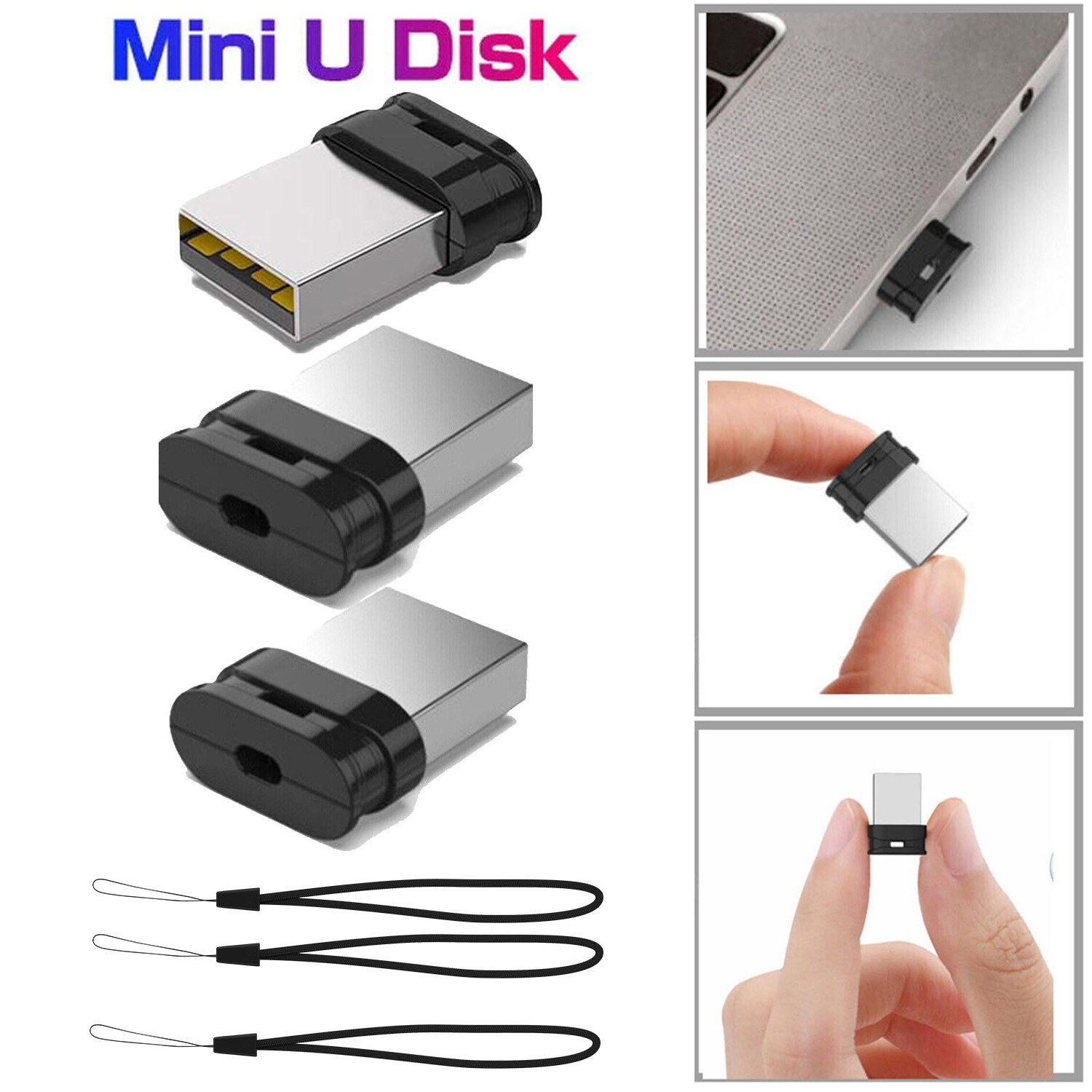3 Pack 32GB Mini Flash Drives Memory Stick External Thumb Drives For PC Laptop