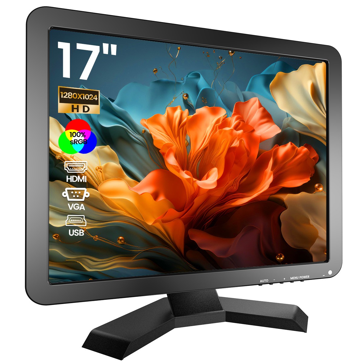 Eyoyo 17inch Security Monitor CCTV Monitors LCD Screen with HDMI/VGA/BNC/AV/USB