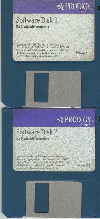 ITHistory SOFTWARE APPLE  (1992)  PRODIGY Ver 2.1  3.5"  No Manual Q