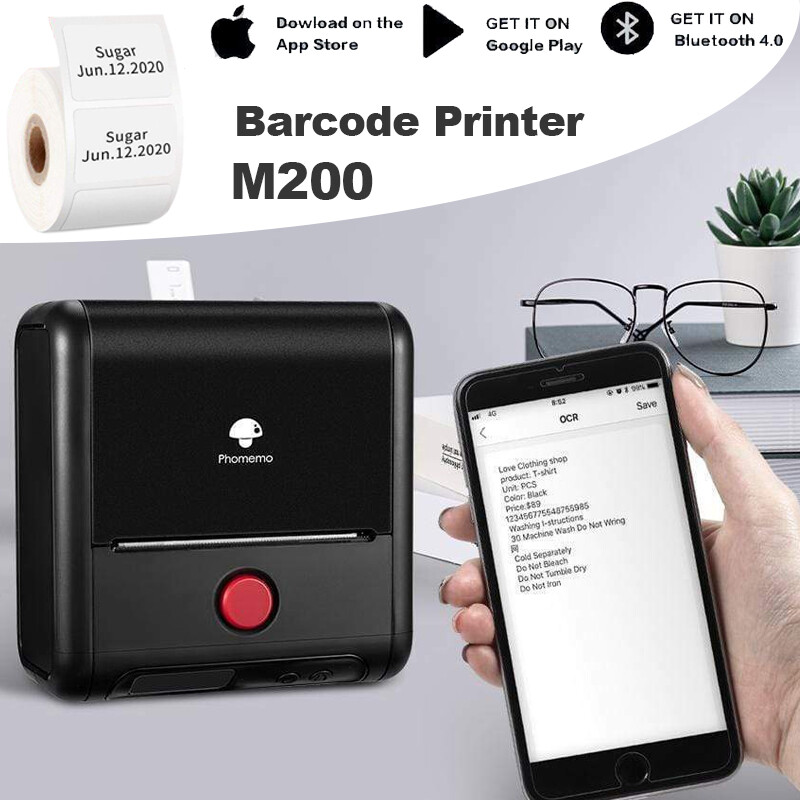 Bluetooth Thermal Printer 80mm Label Wireless Pocket Barcode POS Receipt Maker