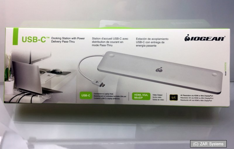 IOGEAR GUD3C02 IOGEAR USB-C Ultra-Slim Dual Docking Station, 4K Dual HD, NEW ORIGINAL BOX