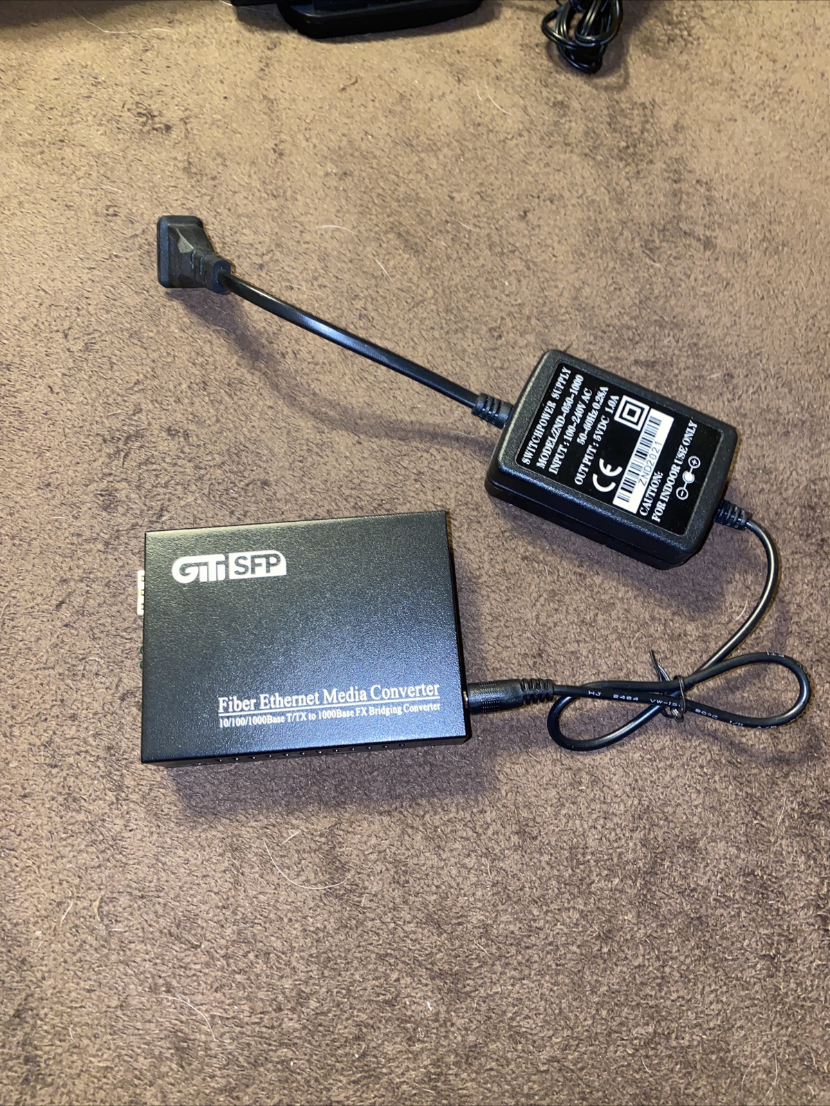 GiTi SFP Gigabit Fiber Media Converter, 10/100/1000Mbps Fiber to Ethernet