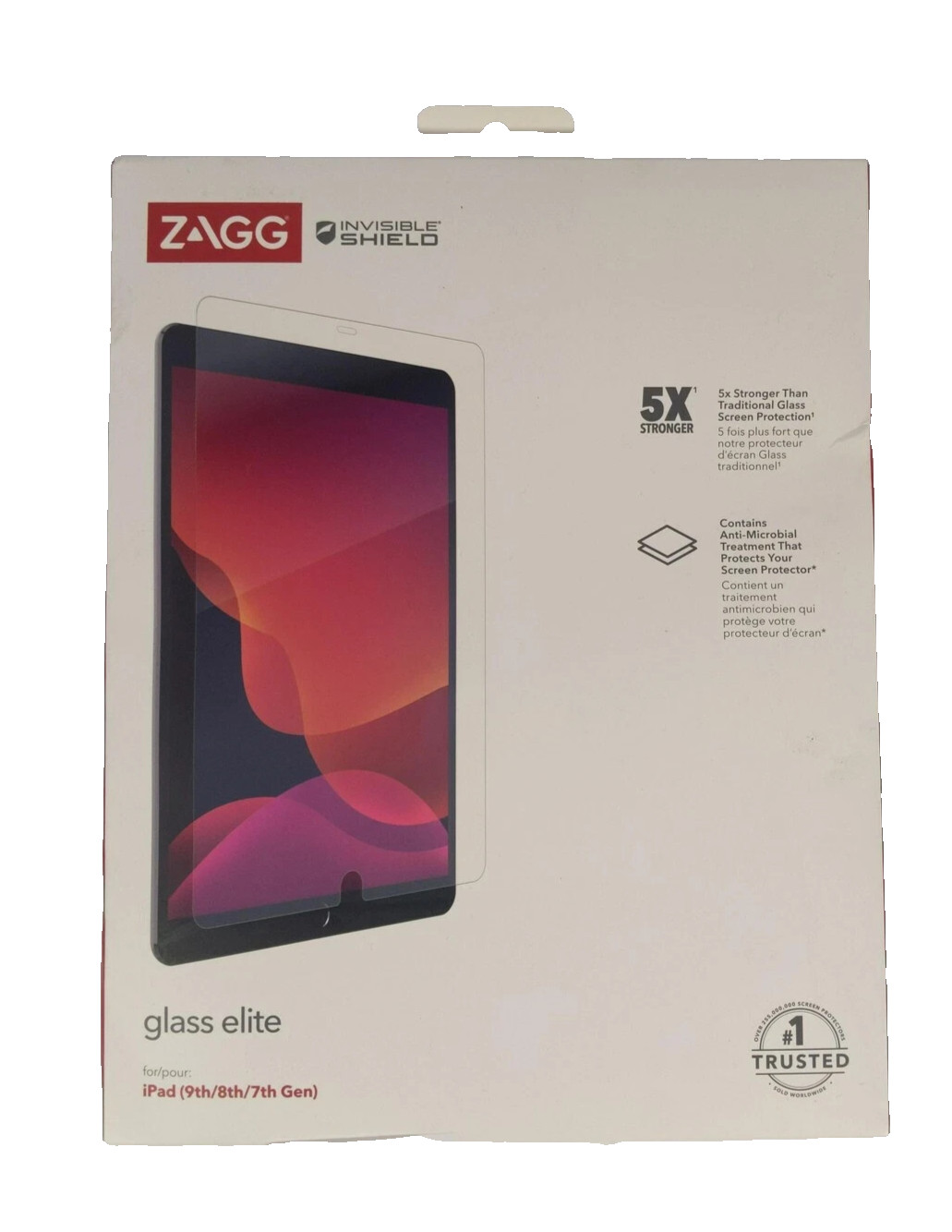 ZAGG InvisibleShield Glass Elite Screen Protector for iPad 10.2 9th 8th 7th Gen