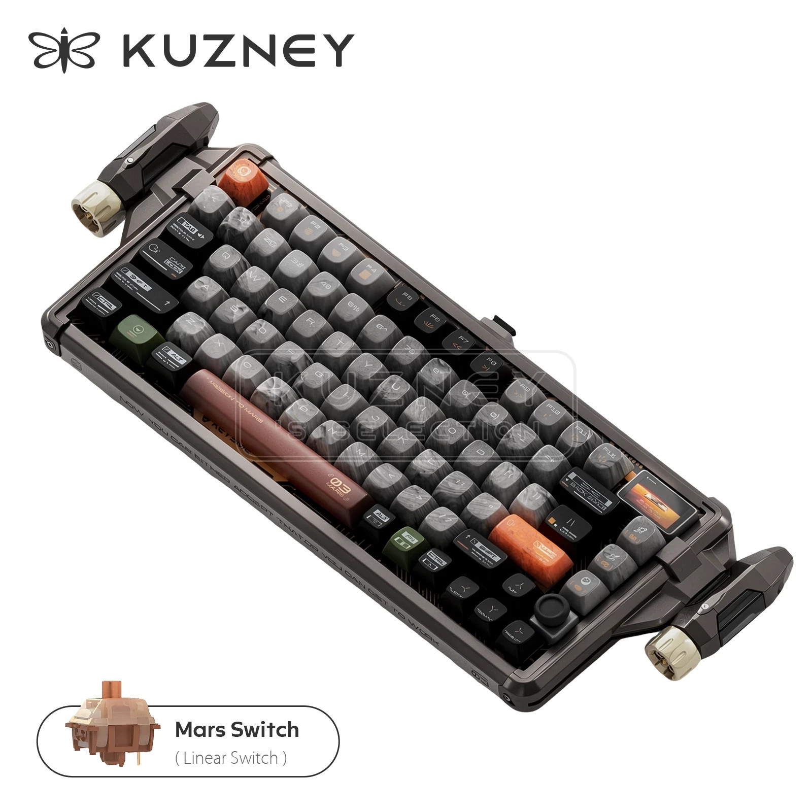 KeysMe Mars 03 Keyboard 75% Layout Aluminum Case PBT Keycaps for Laptop