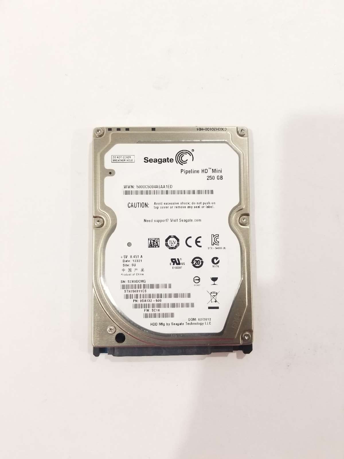 Seagate ST9250311CS 250GB 2.5" 3Gb/s 5.4K RPM SATA Hard Drive P/N: 9SA132-500