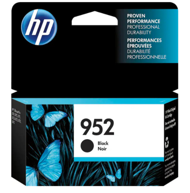Genuine HP 952 Black Ink Cartridge F6U15AN Sealed Box - Exp 06/2026