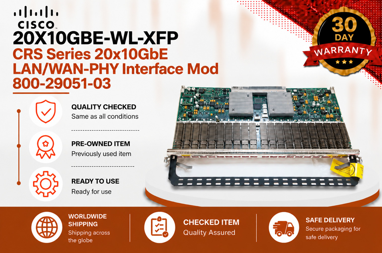CISCO 20X10GBE-WL-XFP CRS Series 20x10GbE LAN/WAN-PHY Interface Mod 800-29051-03