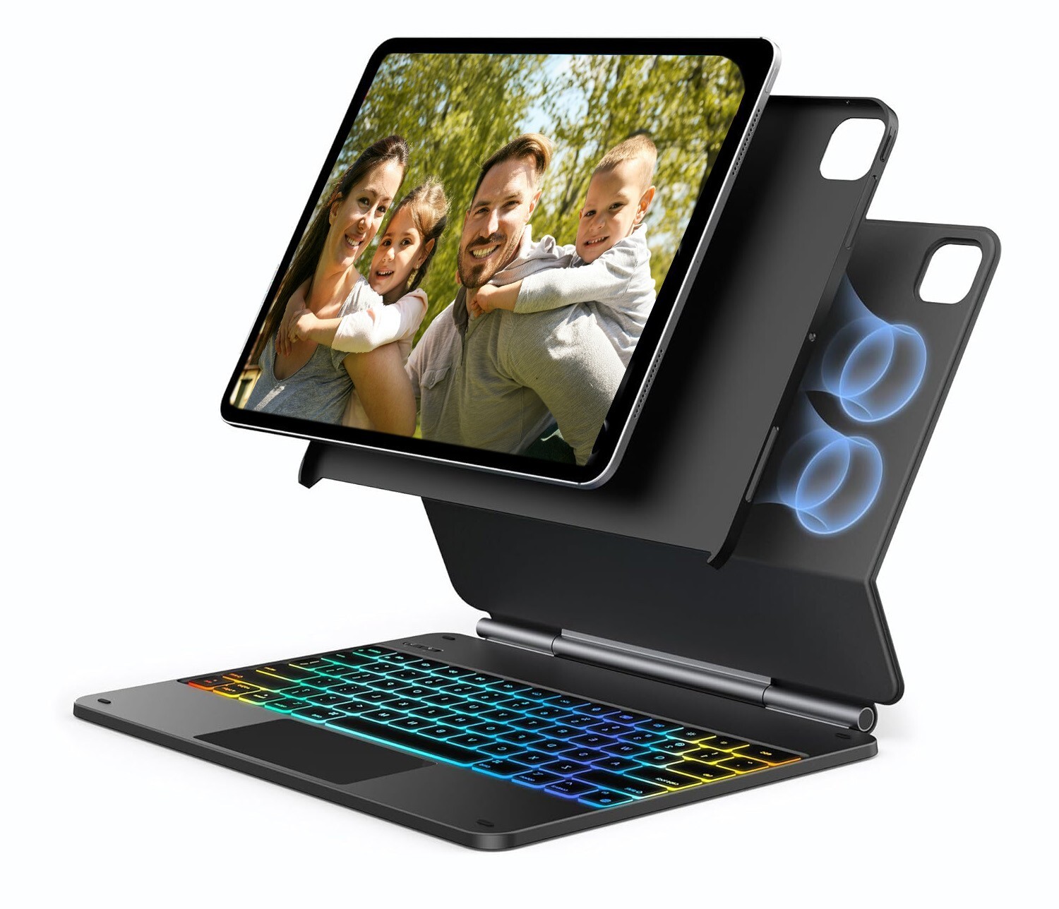 Keyboard/Trackpad/Case for Apple iPad 13" (see photo w/compatibility) Black