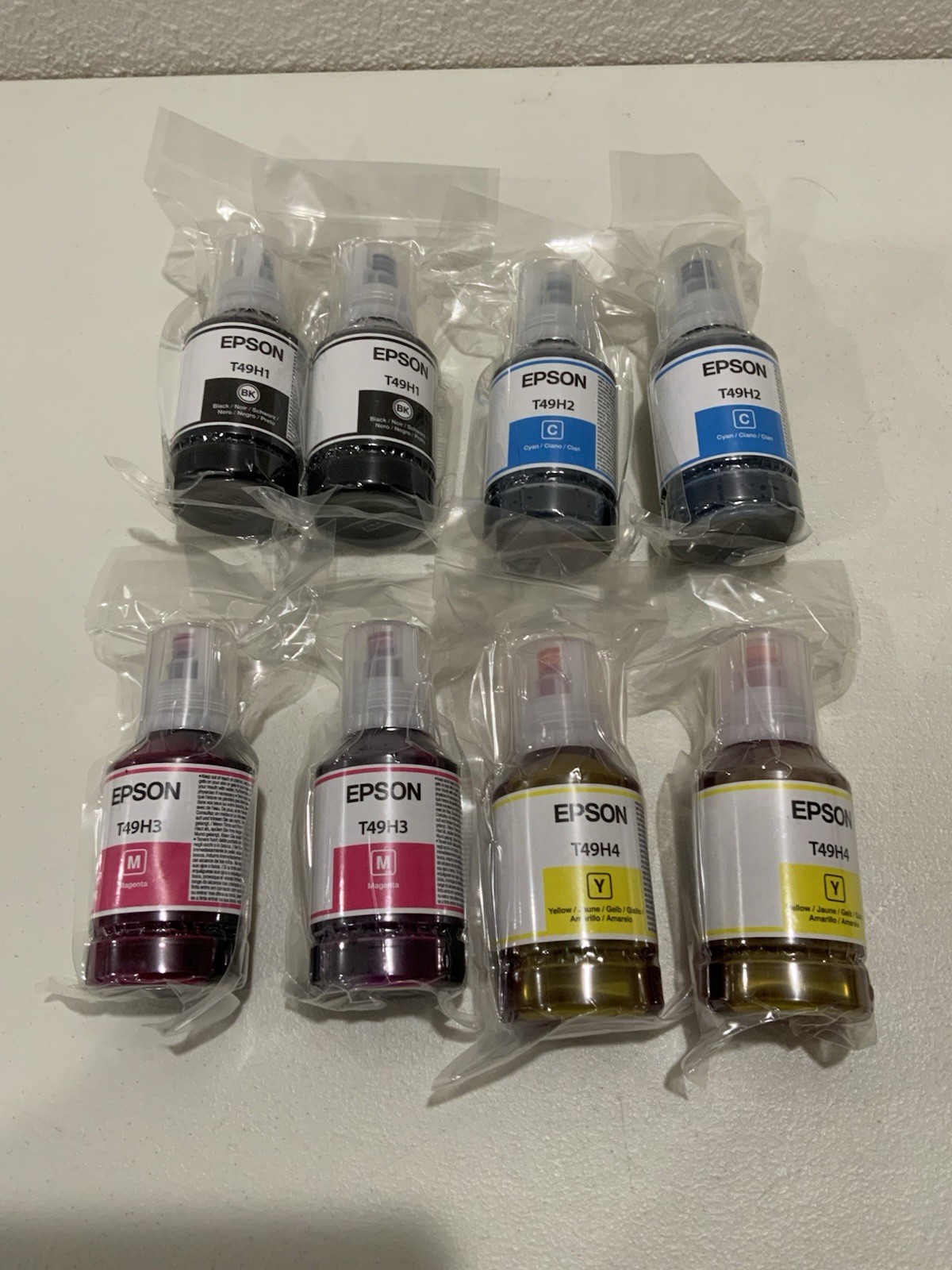 8 Genuine Epson T49H1 T49H2 T49H3 T49H4 Ink Bottles Pack for SureColor T3170x