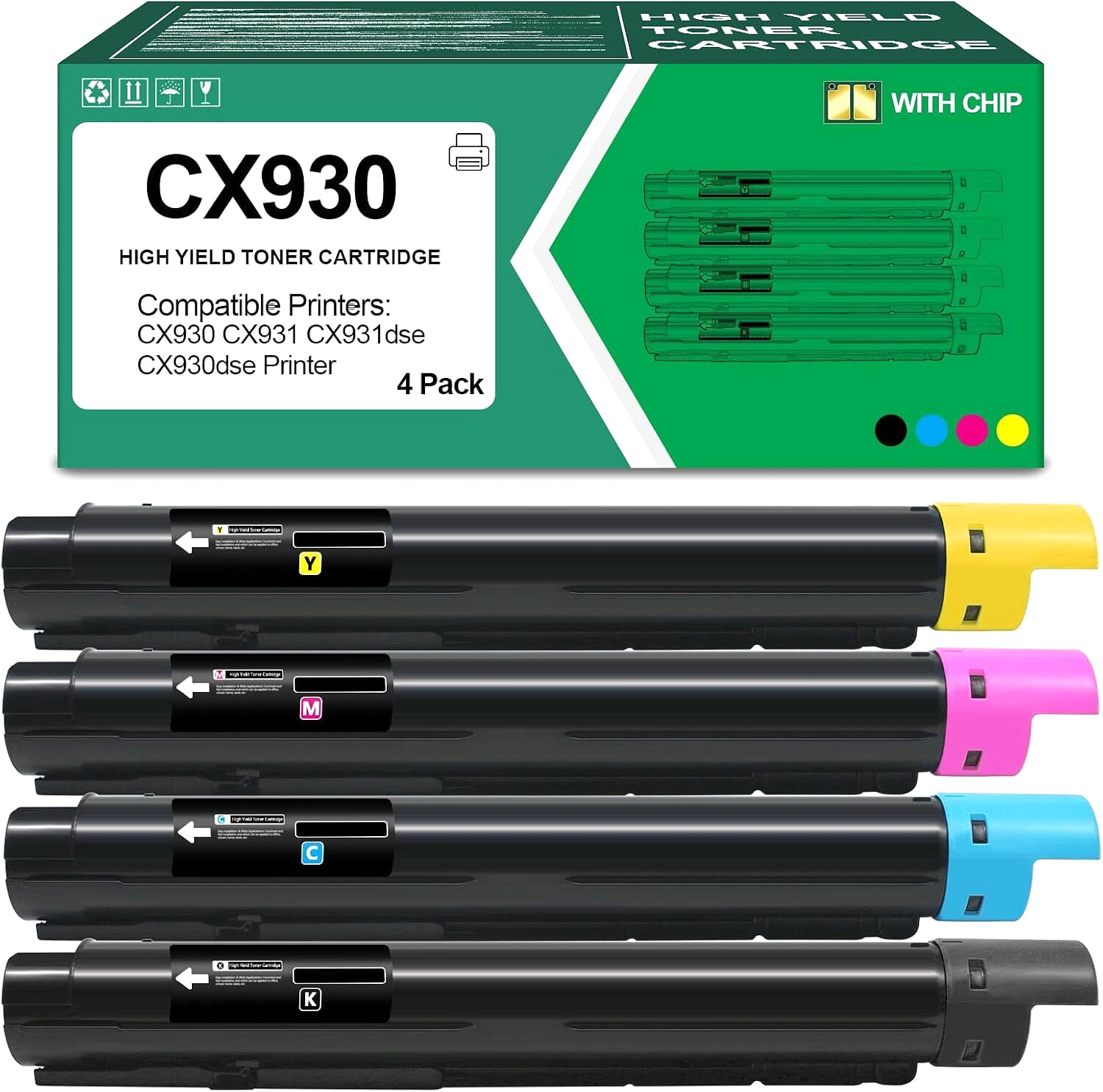 Toner Cartridge Replacement for Lexmark CX930 CX931 CX930dse CX931dse Printers