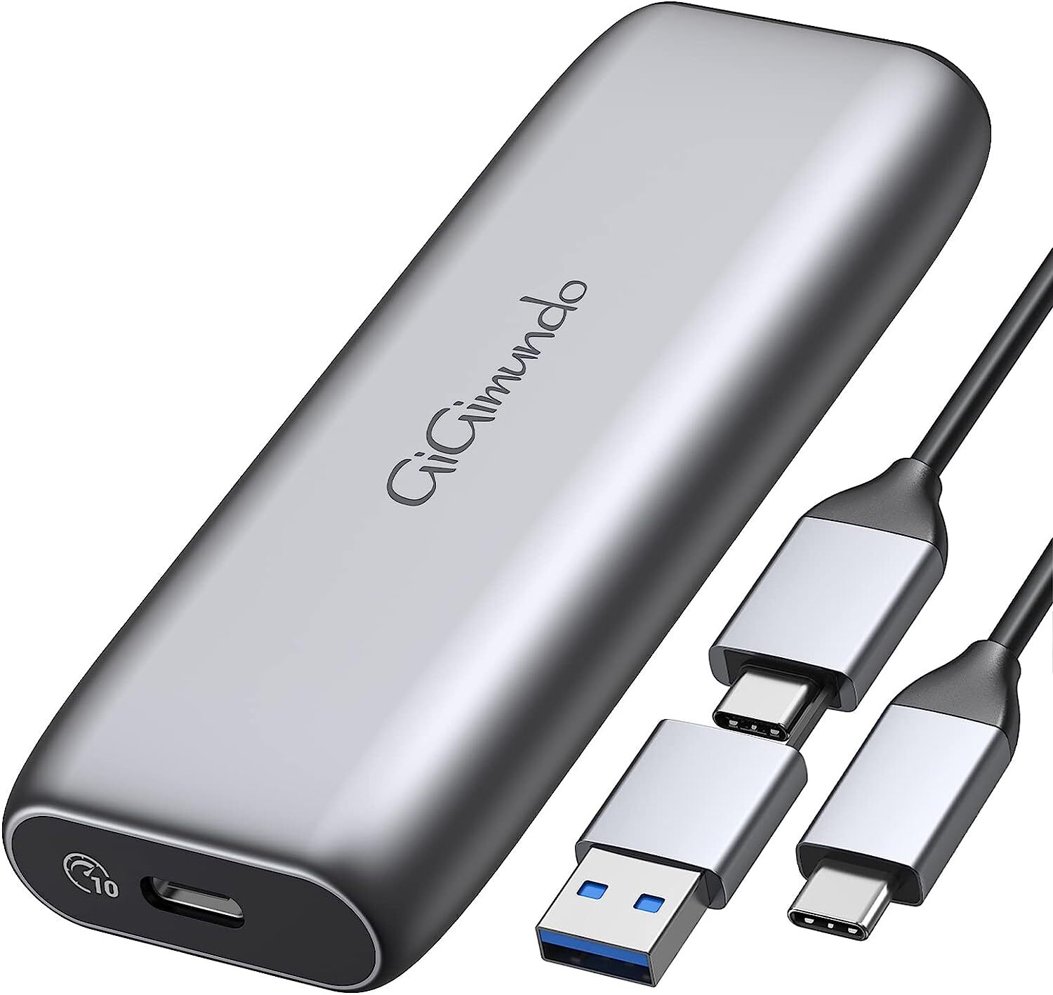 GiGimundo NVMe SSD Enclosure USB C 10Gbps Heavy Duty Supports UASP Tool-Free