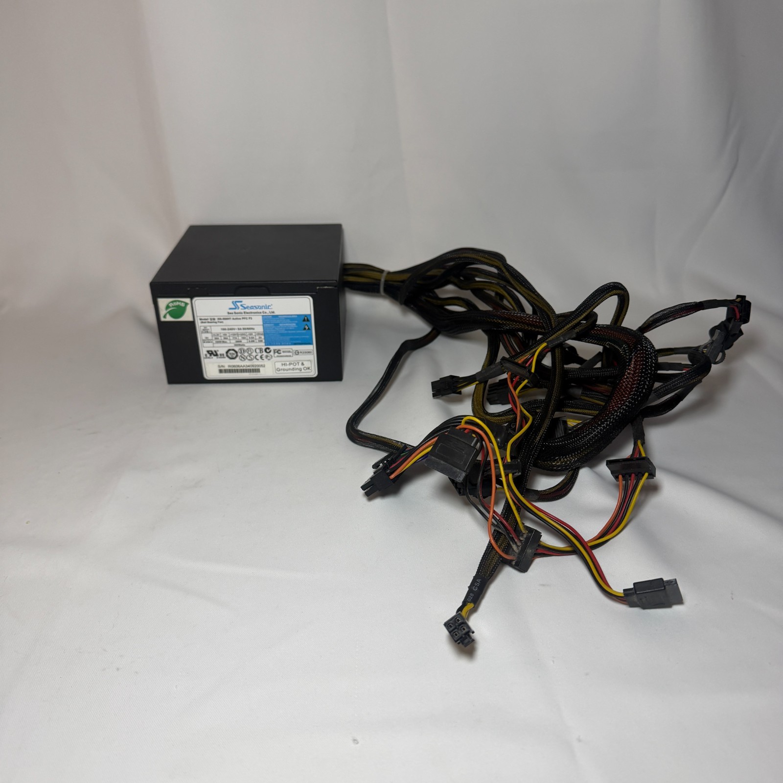 Seasonic SS-500HT Active PFC F3 500W Power Supply ATX Dual +12V Rail Working EUC