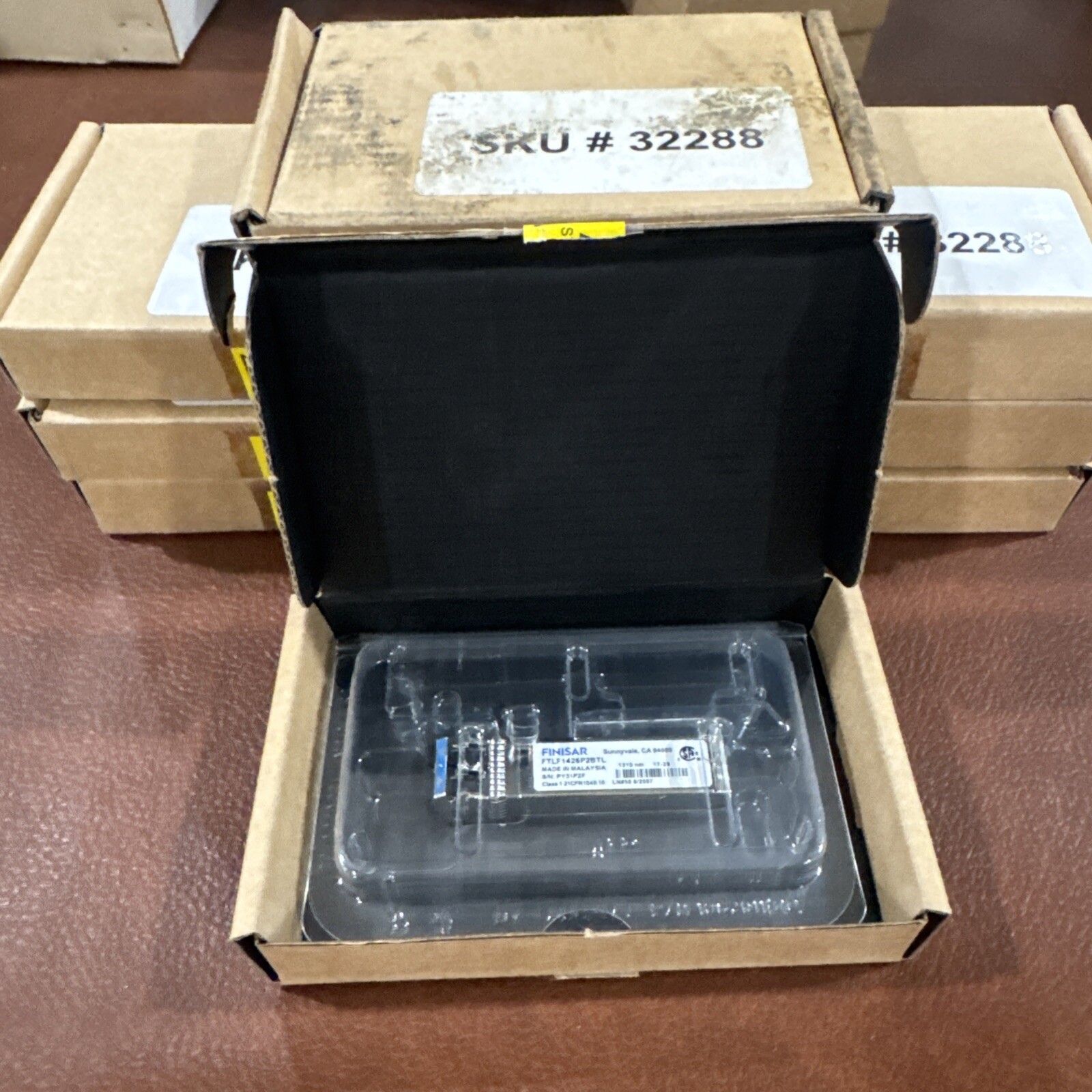 Lot of 9 Finisar FTLF1426P2BTL 6Gb/s 6GBase-LW SFP+ 1310nm 10km SMF Transceiver