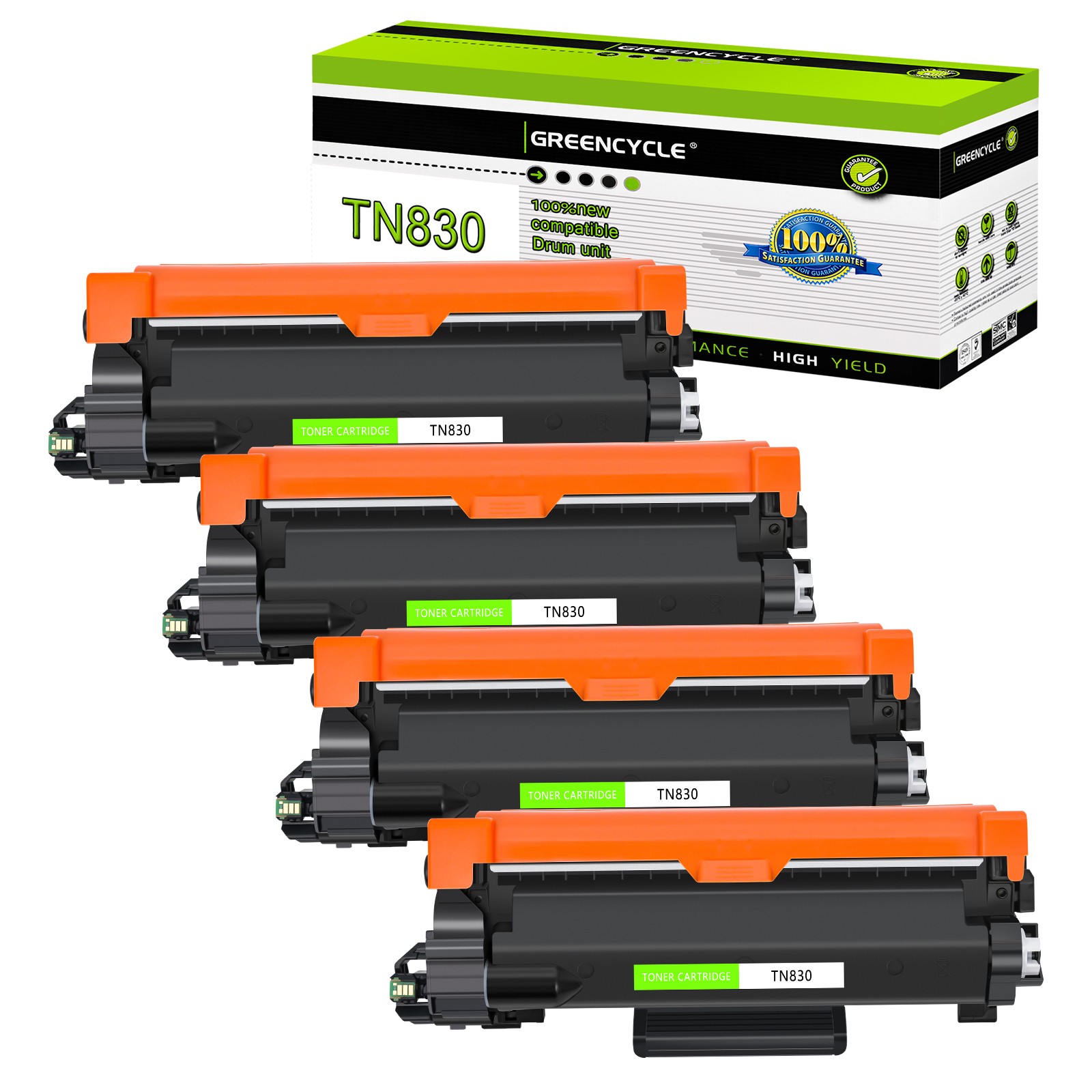 4PK TN830 TN830XL Toner for Brother HL-L2460DWXL HL-L2465DW HL-L2467DW