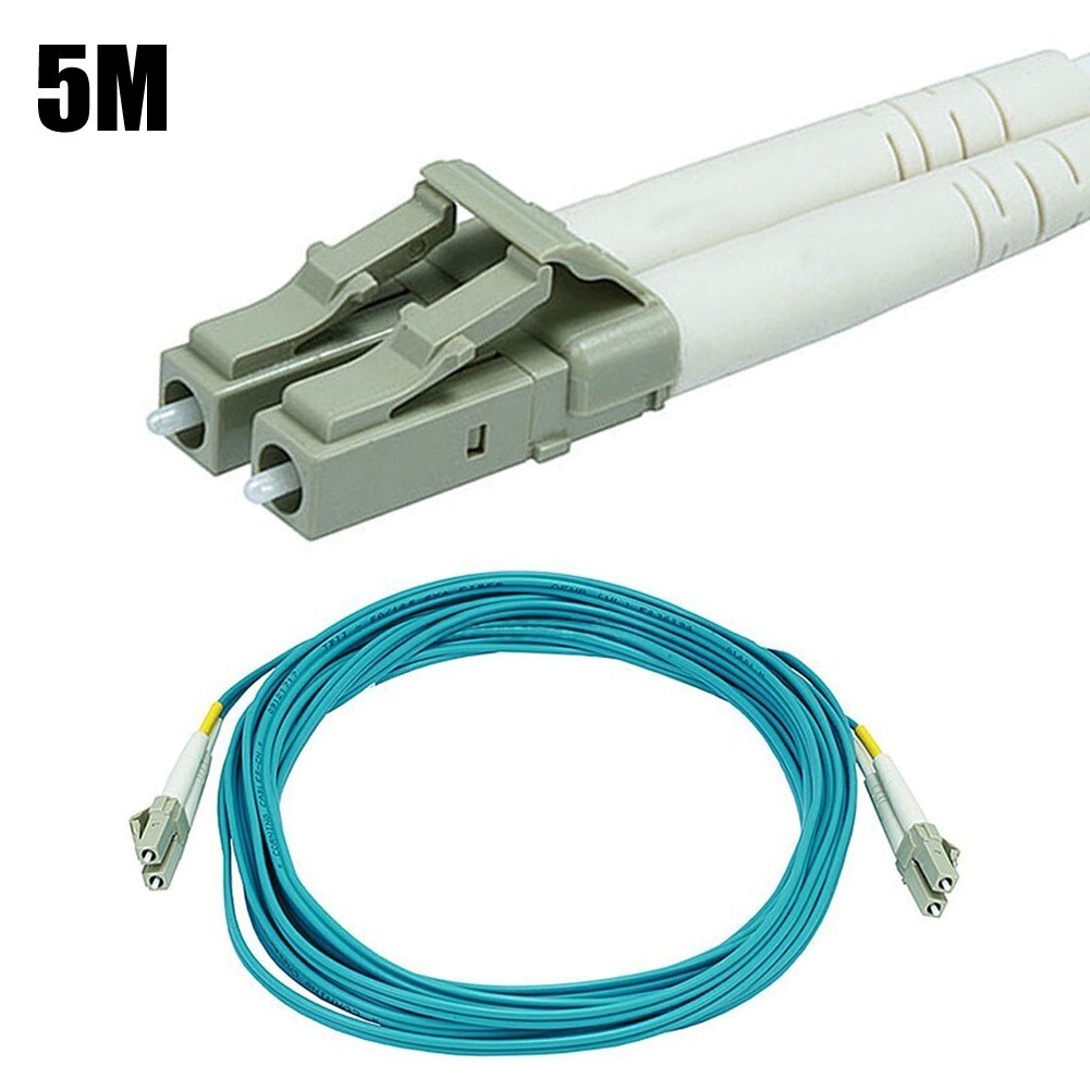 5M 16FT LC/LC 50/125 10Gb Duplex Multi Mode Fiber Optic Optical Cable OM3 Aqua