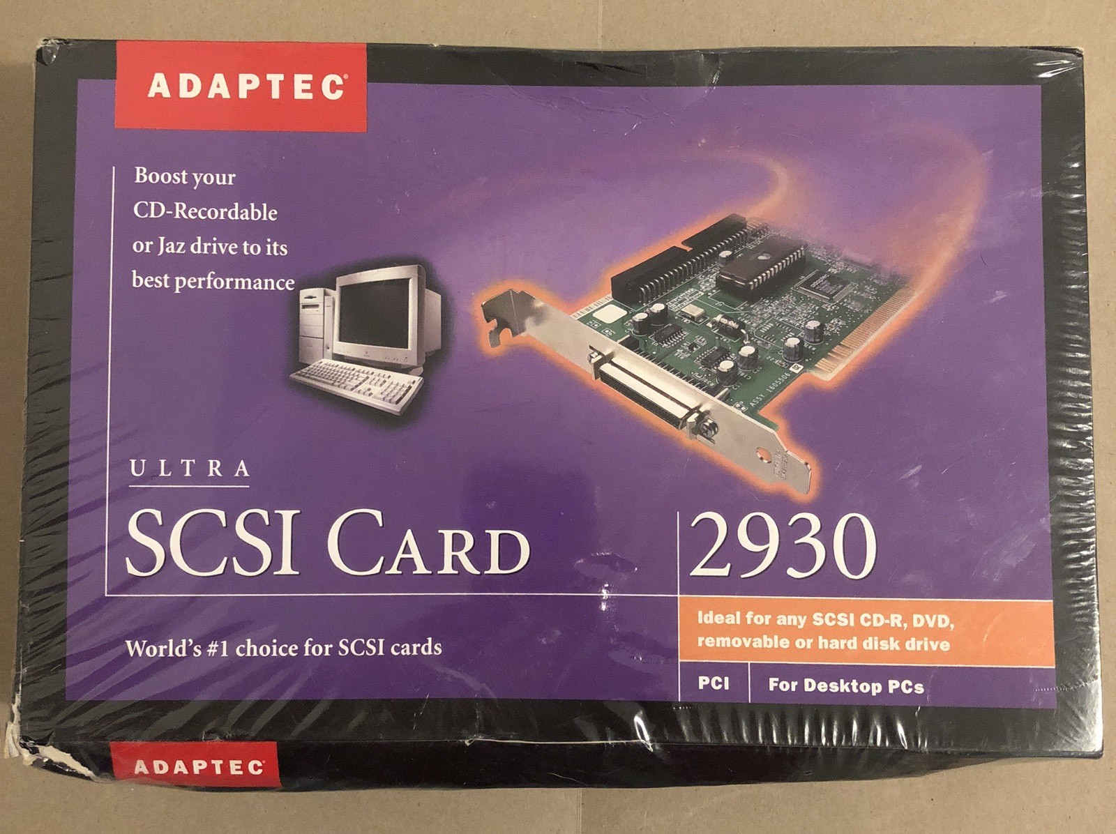 Adaptec AHA-2930U Ultra SCSI Card 2930 PCI Non-RAID Controller Desktop PC Sealed