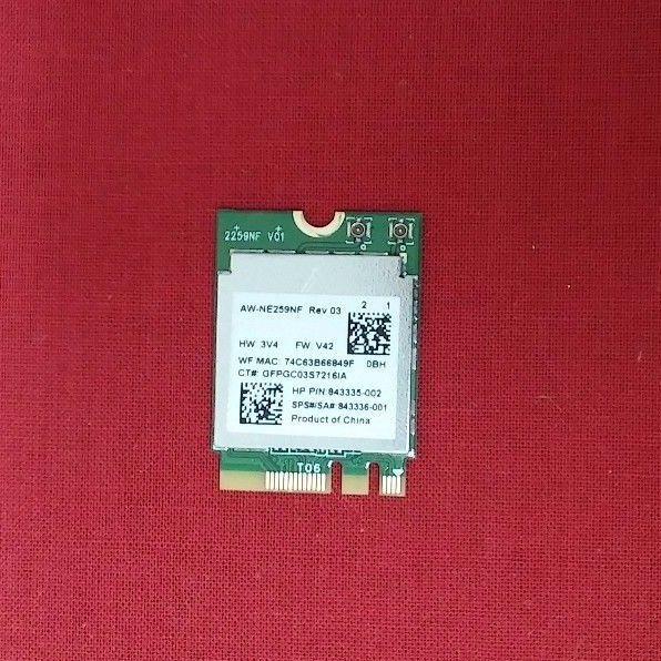 HP NOTEBOOK 17-X009DS Realtek RTL8188EE-VJ 802.11b/g/n 1x1 Wi-Fi 843336-001