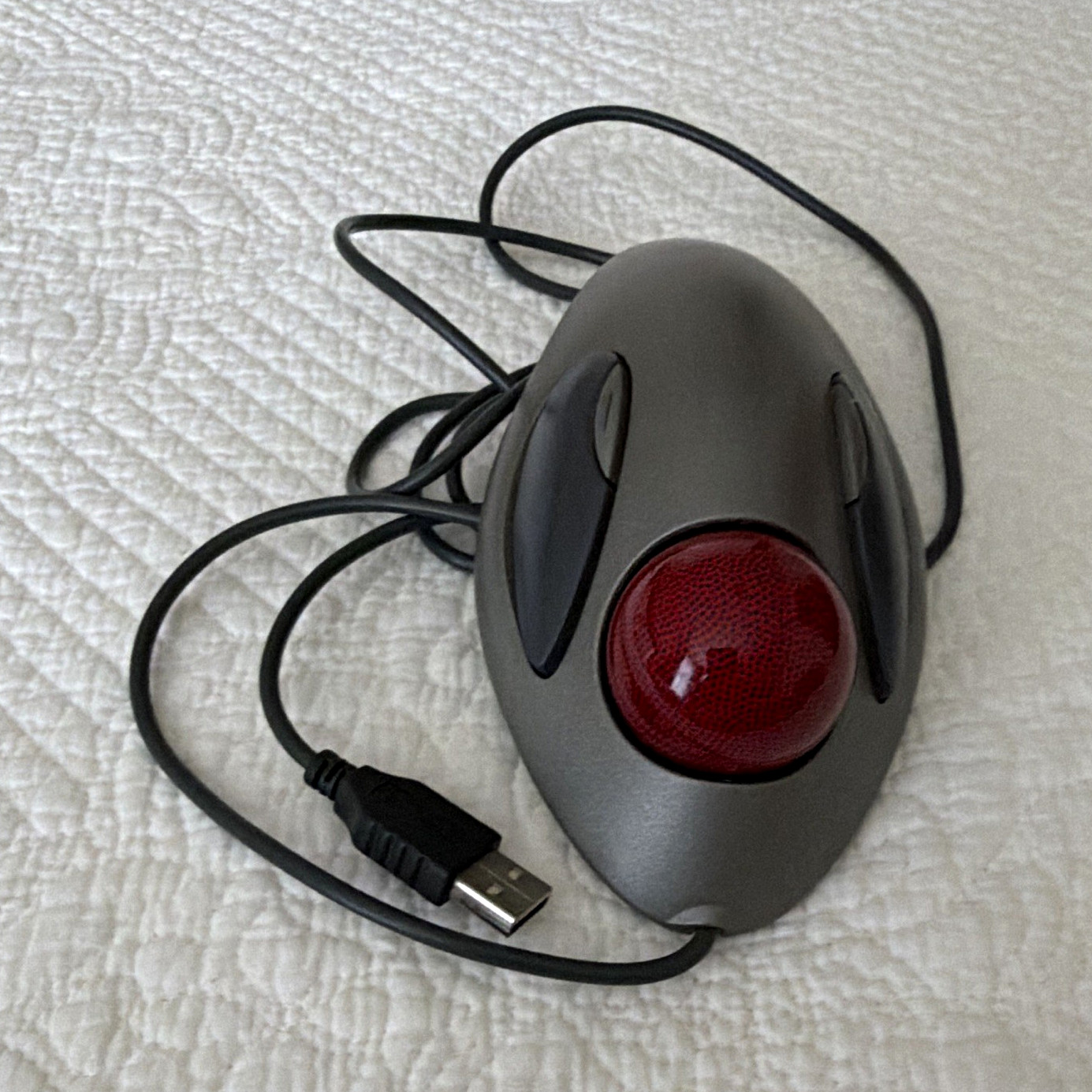 Logitech TrackMan Marble FX Trackball Mouse Wired USB Optical Ergonomic 400DPI