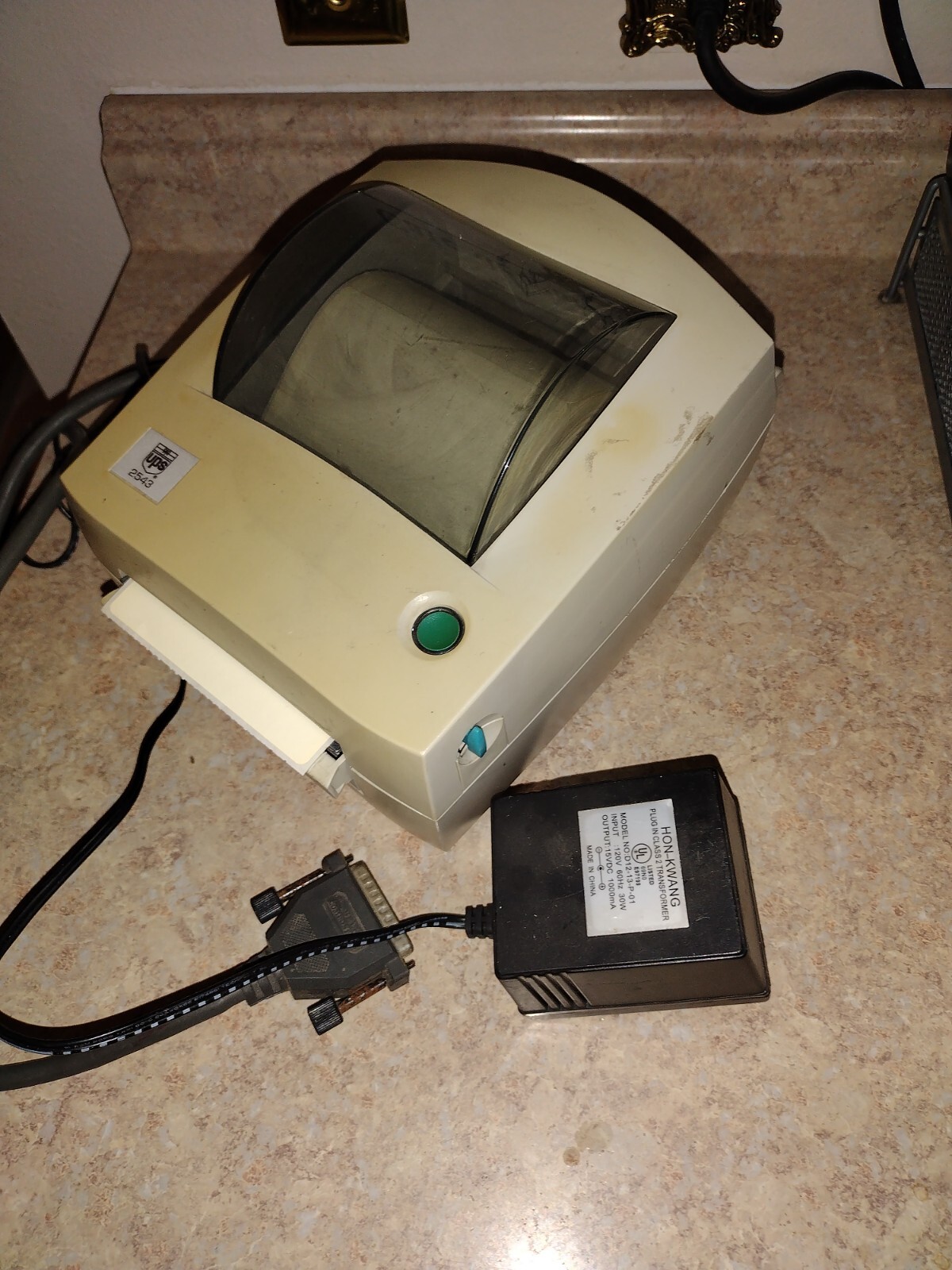 Eltron Zebra UPS LP2543 Direct Thermal Label Printer Dispenser