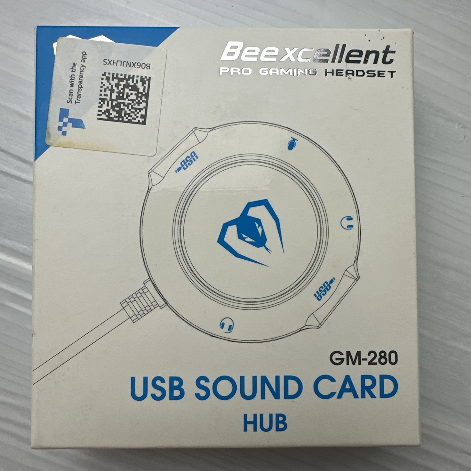 Beexcellent Pro Gaming Headset USB Sound Card HUB GM-280