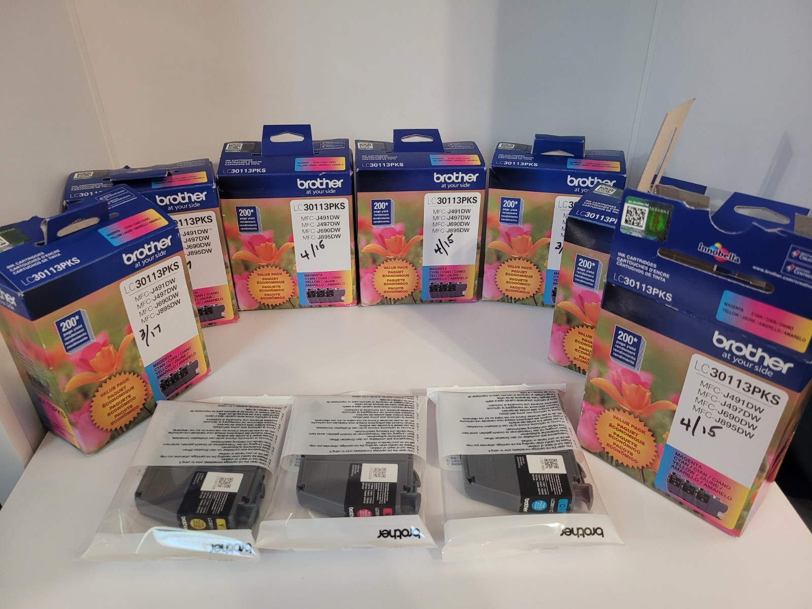 Brother Color Ink Cartridges LC30113PKS (lot Of 7) 3-Packs (2027/2028) ​