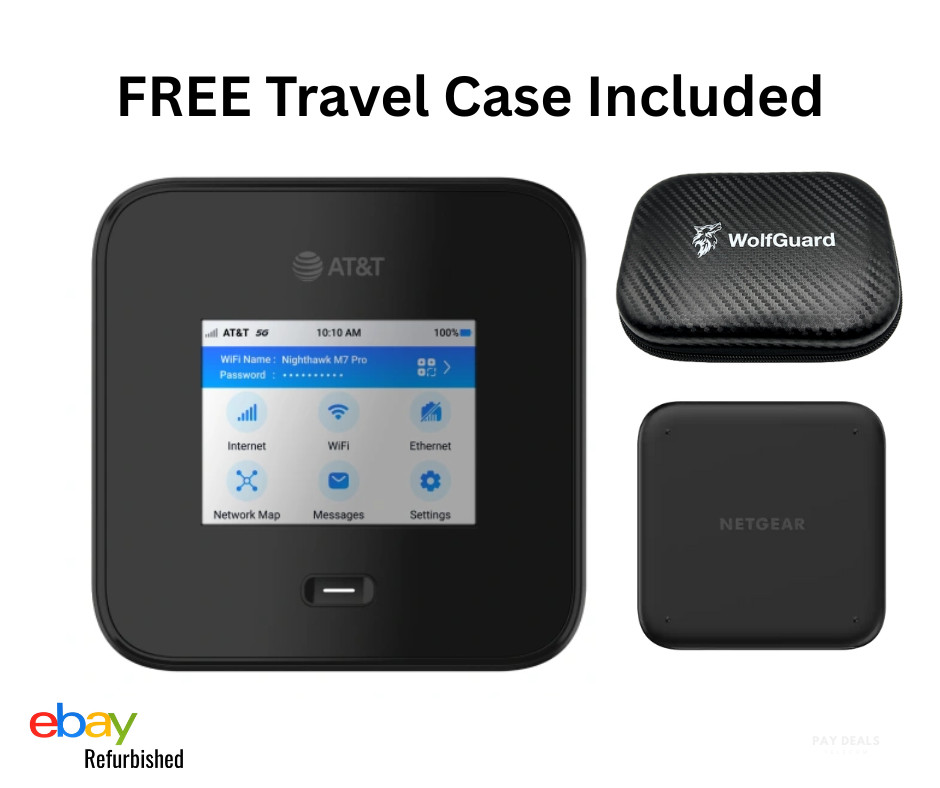 Netgear Nighthawk M7 PRO MR7400 Black (AT&T + Unlocked)- Bundle