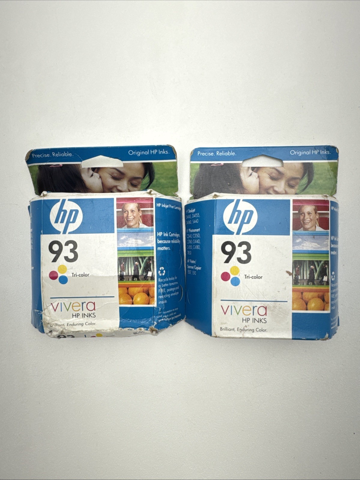 Vivera HP 93 Tri-Color Printer Ink Cartridge C9361WN Sealed 2 Pack EXPIRED 2009