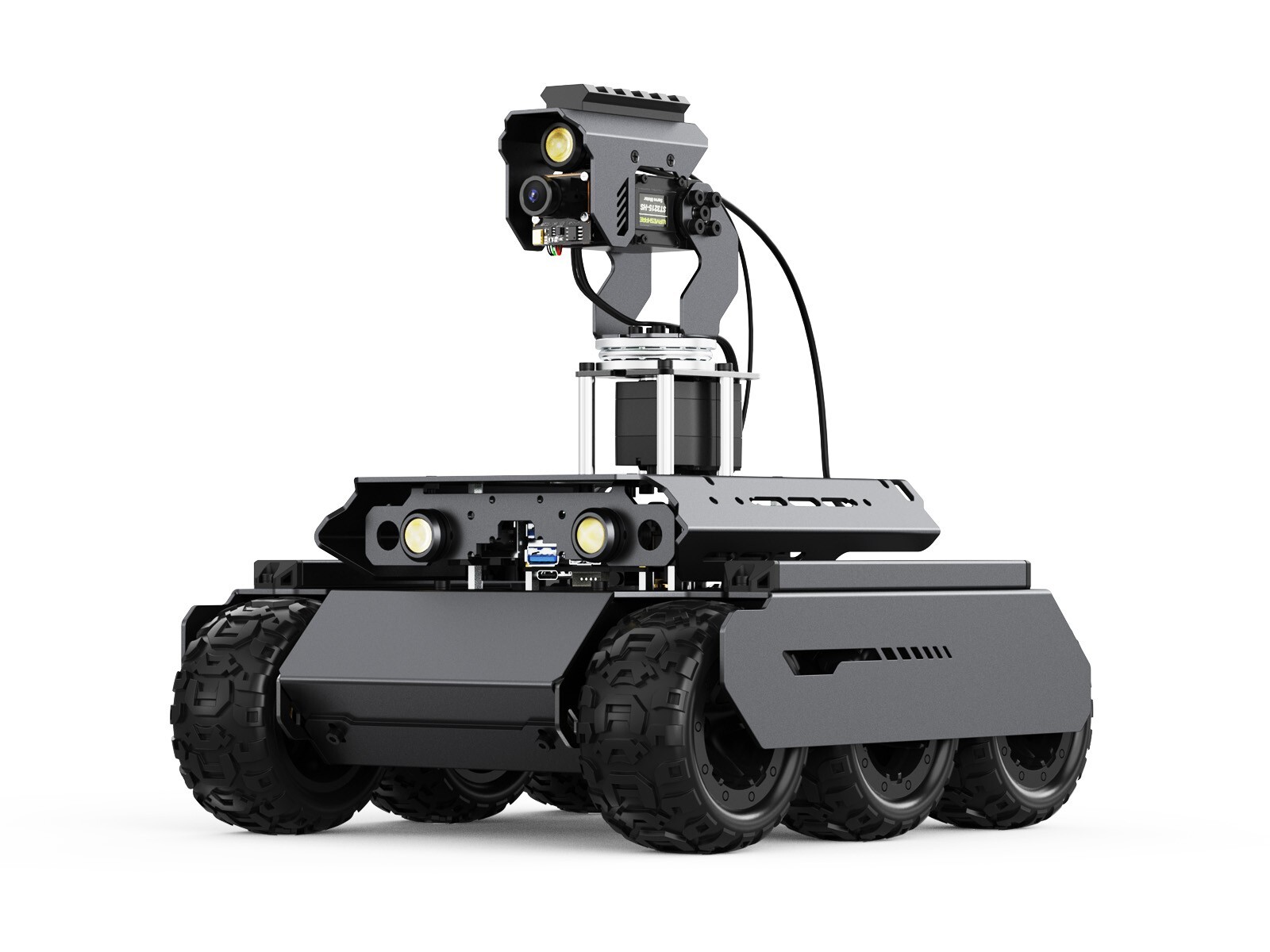 Waveshare UGV Rover Open-source 6 Wheels 4WD AI Robot Dual controllers All-metal