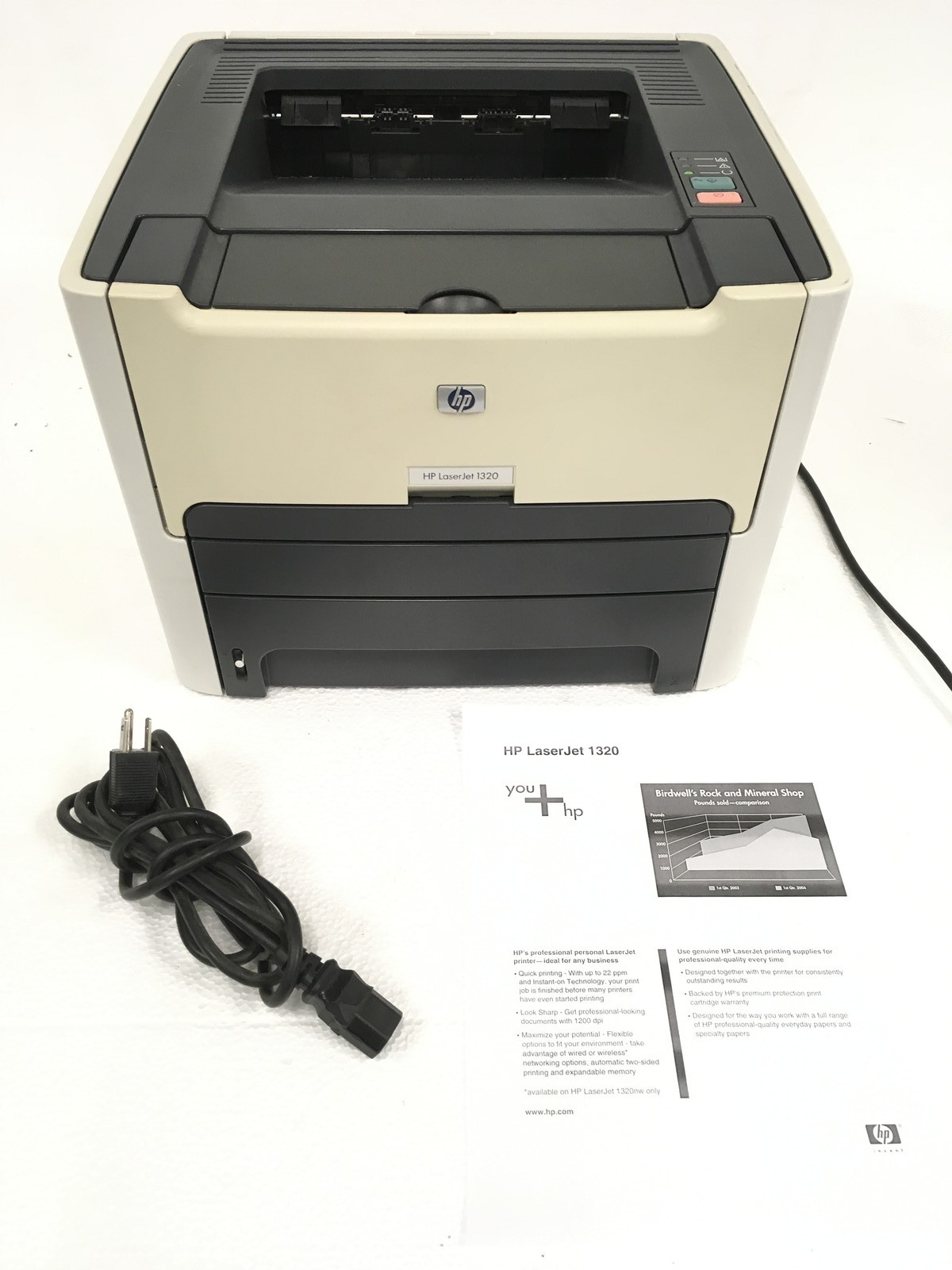 HP LaserJet 1320 Monochrome Laser Printer w/ 27K Pages Printed, Toner, WORKING