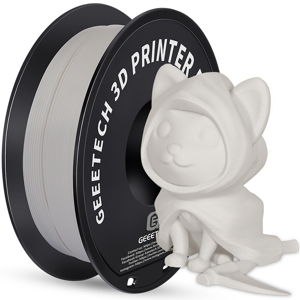 Geeetech 3D Printer Filament Matte PLA 1.75mm 1KG/Roll Spool High Quality White