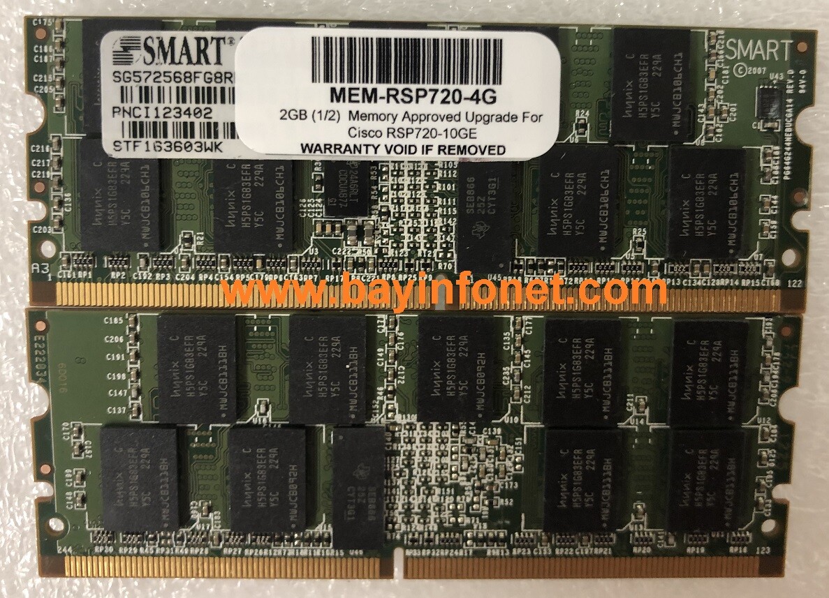 MEM-RSP720-4G (2x2GB) 4GB Memory Cisco RSP720-10GE RP Route Processor 