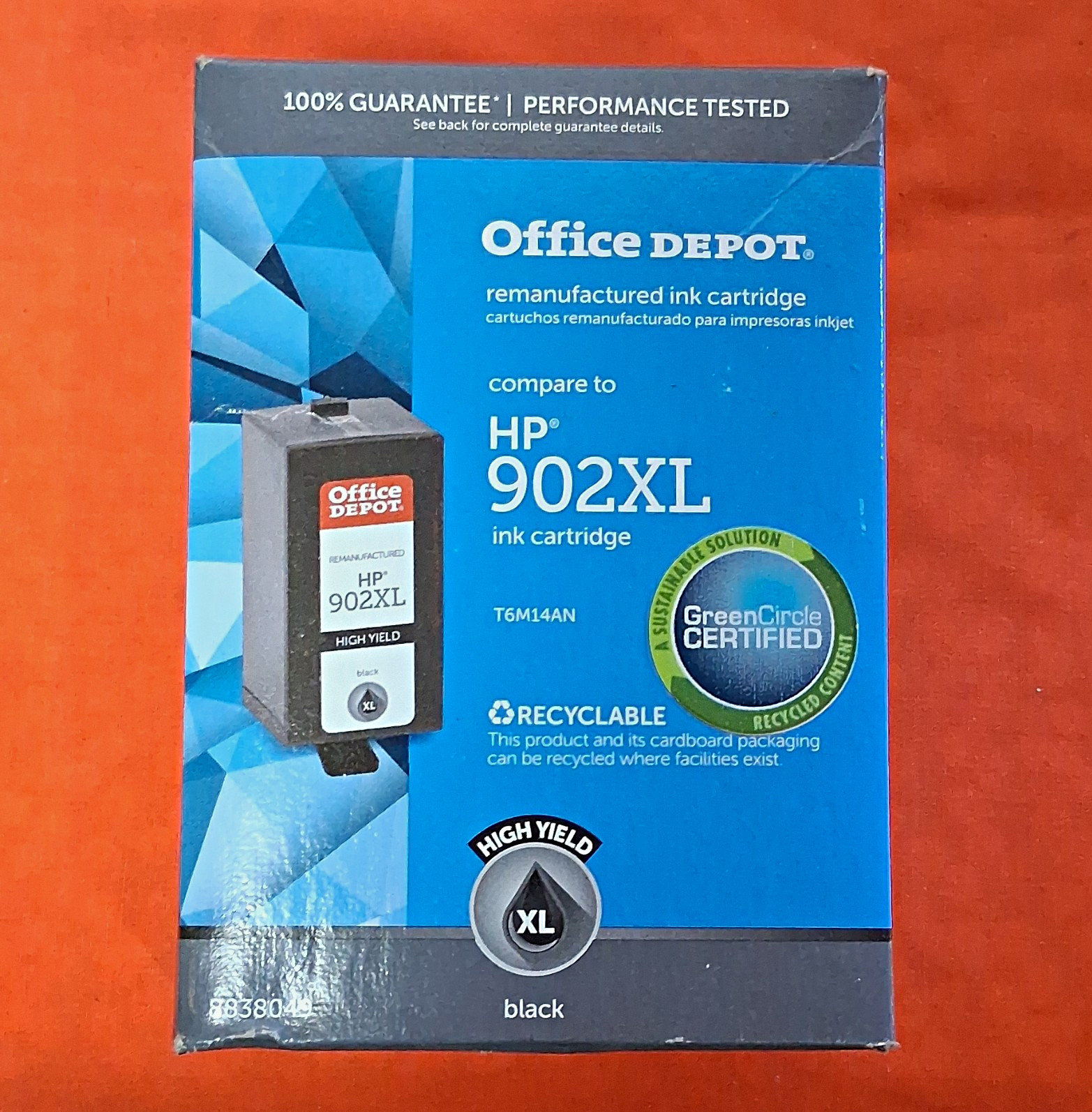 Office Depot HP 902XL Black High Yield Inkjet Ink Cartridge