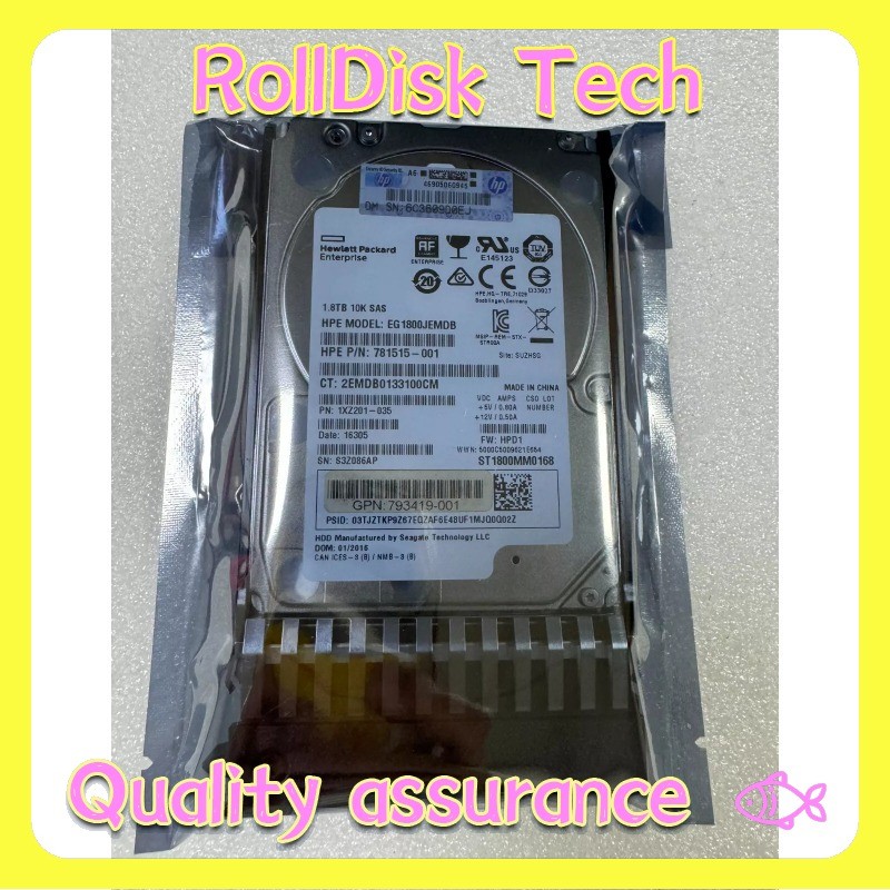 NEW HPE J9F49A 787649-001 MSA 1.8TB 12G SAS 10K SFF 2.5IN 512E HDD Hard Drive