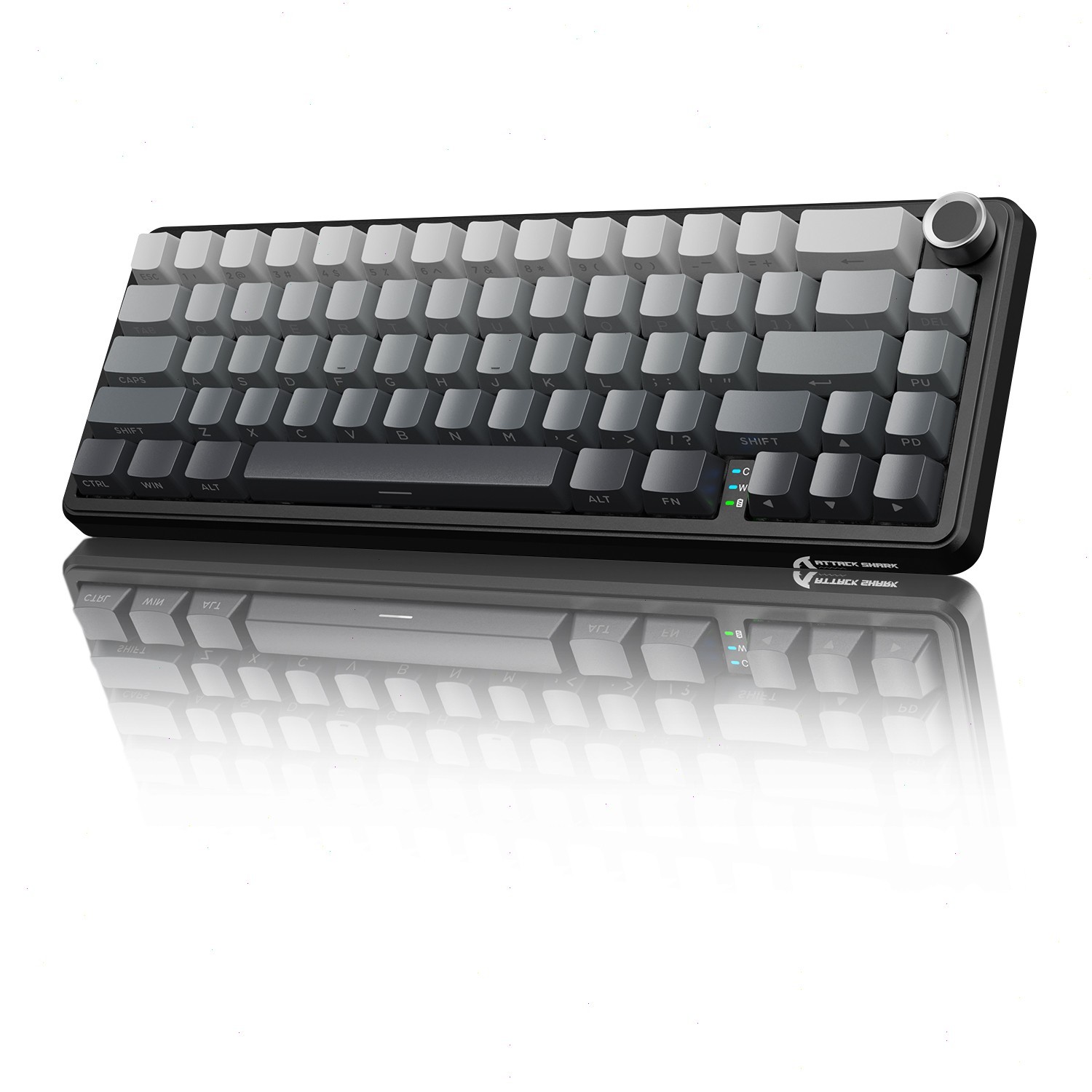 ATTACK SHARK X66 Wireless Gaming Keyboard BT/2.4G/USB-C 66 Keys Hot-swap CNCknob