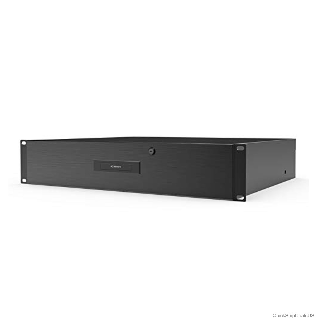 Rack Mount Drawer 2U Aluminum Faceplate 19 Inch Steel Enclosed Storage Lock