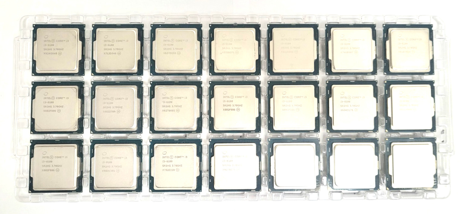 Lot of 21 - Intel Core i3-6100 SR2HG 6th Gen. Desktop CPU Processor LGA1151