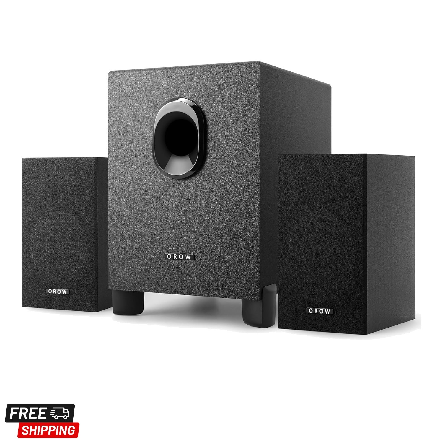 OROW S211 New USB-Powered 2.1 Multimedia Speakers System with Subwoofer,16W C...