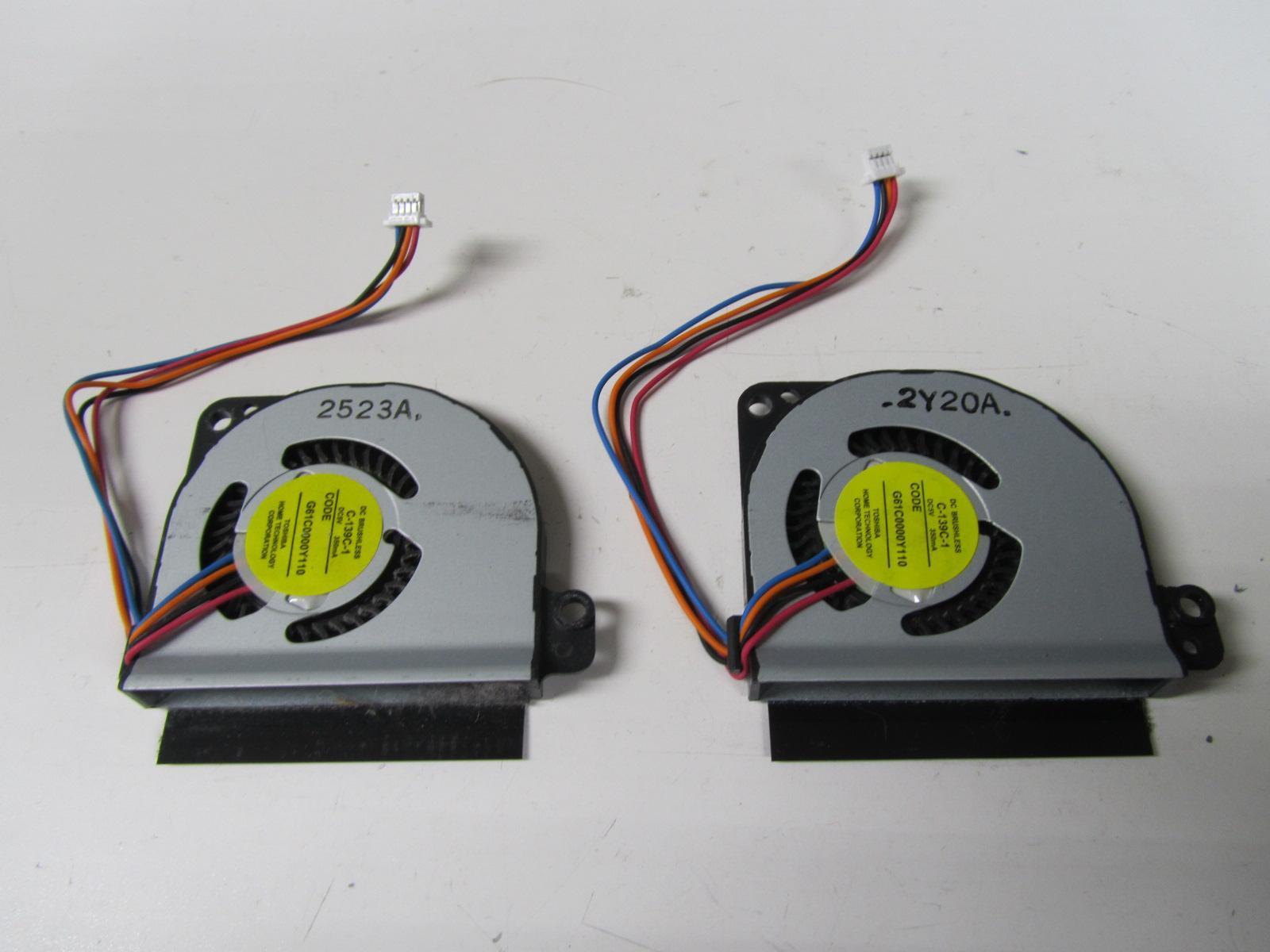 2 X Genuine Toshiba Portege Z930-P300 CPU Fans - G610000Y110 - Tested