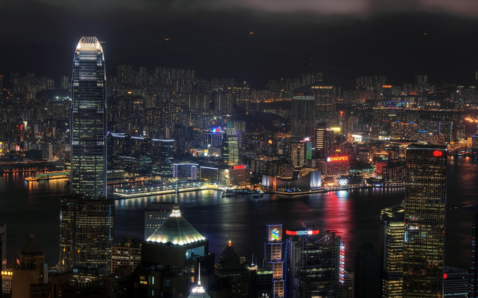 Landscape hong kong city asia china victoria Custom Gaming Mat Desk